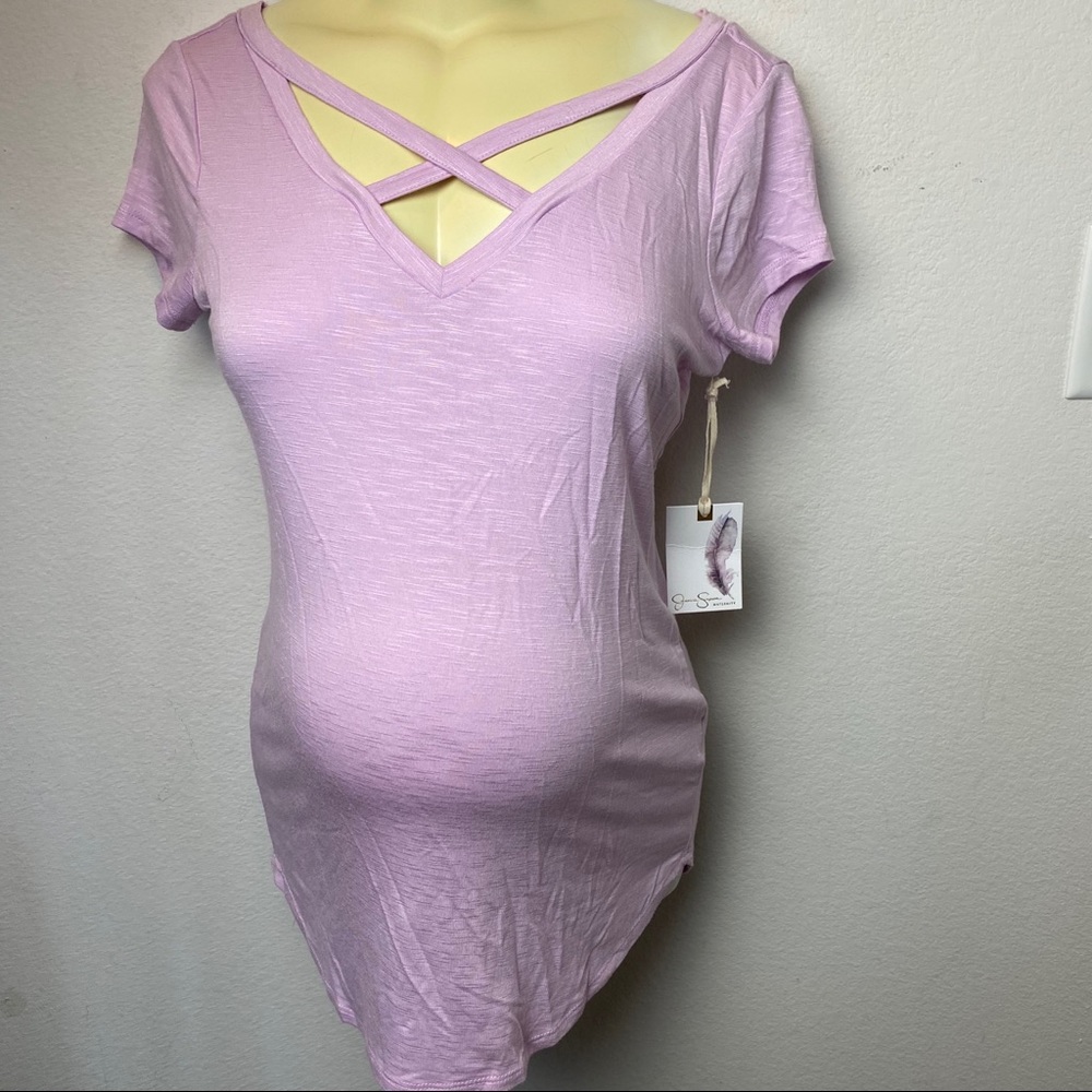 Jessica Simpson Cross Back Maternity T-Shirt